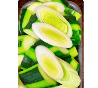 Bandeja para Crema de Calabacín y Puerros