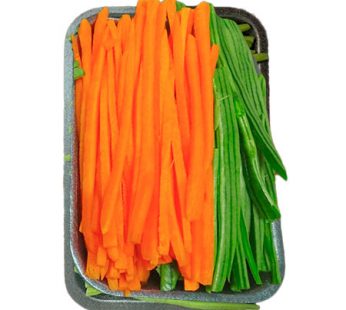 Bandeja de Judías y Zanahorias Cortadas al Hilo