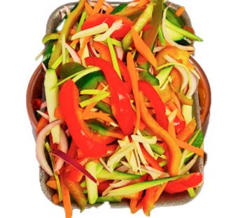 Sofrito de verduras frescas