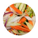 Salteado sin pimiento listo para usar. Recetas en menús Equilibra.